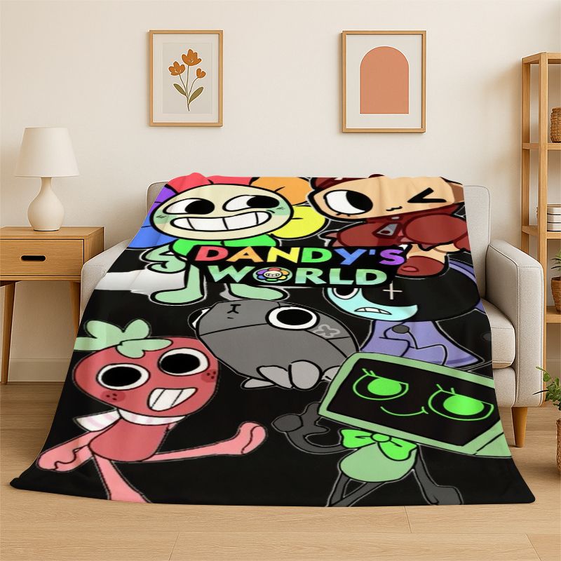 Outdoor Camping Couch - Game Dandy World Cartoon Soft Flannel