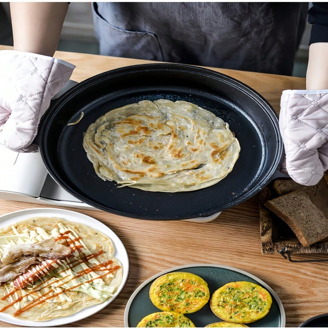 Outdoor Camping Oven - Cast Iron Skillet Set With Dual