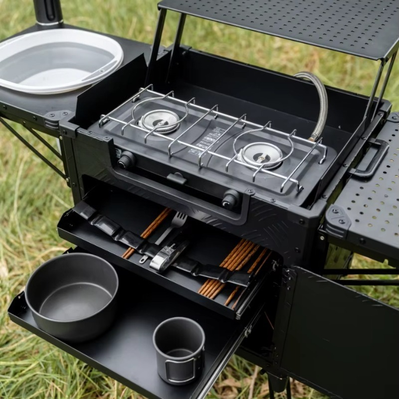 Outdoor Camping Sink - All-In-One Foldable Outdoor Camping Kitchen Station