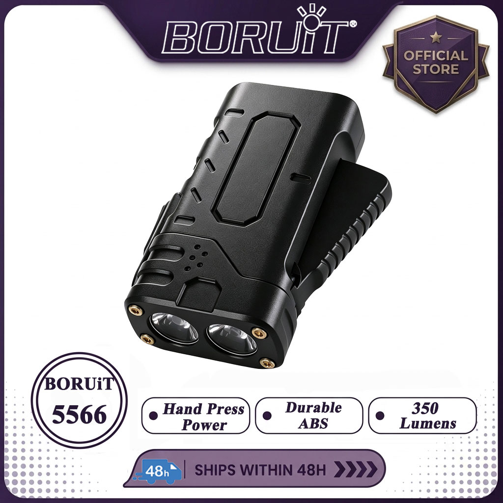Outdoor Camping Lantern - BORUIiT Hand Crank EDC LED Flashlight
