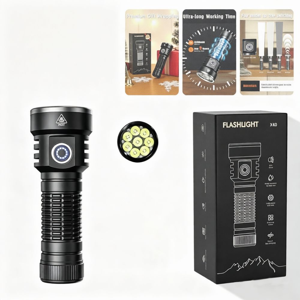 Outdoor Camping Rug With Led Lights - High Brightness LED Flashlight Durable Aluminum