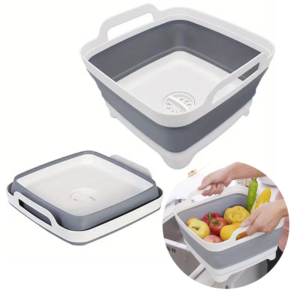Outdoor Camping Sink - 1Pc Square Fruit Vegetable Washing Washbasin