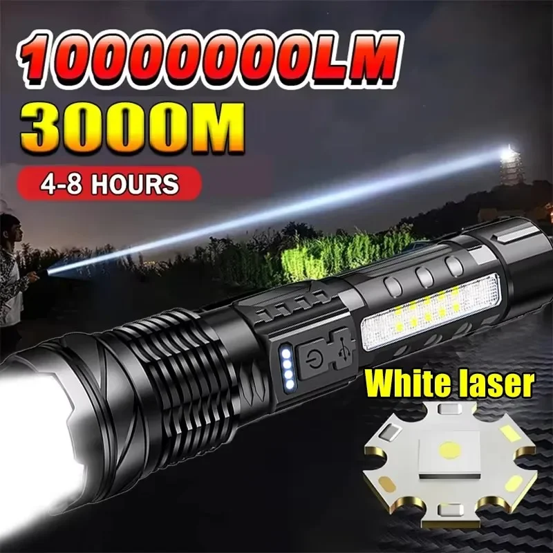 Outdoor Camping Lantern - Powerful LED Flashlight Battery Display USB