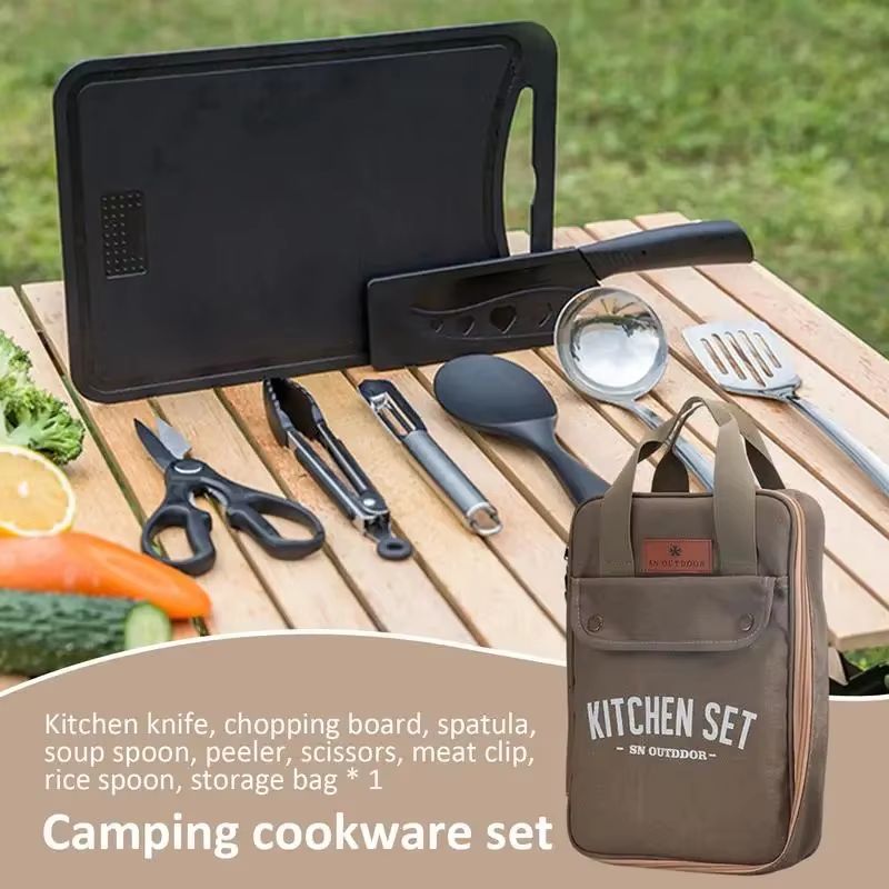 8pcs Camping Kitchen Cookware  - Outdoor Camping World recension och pris