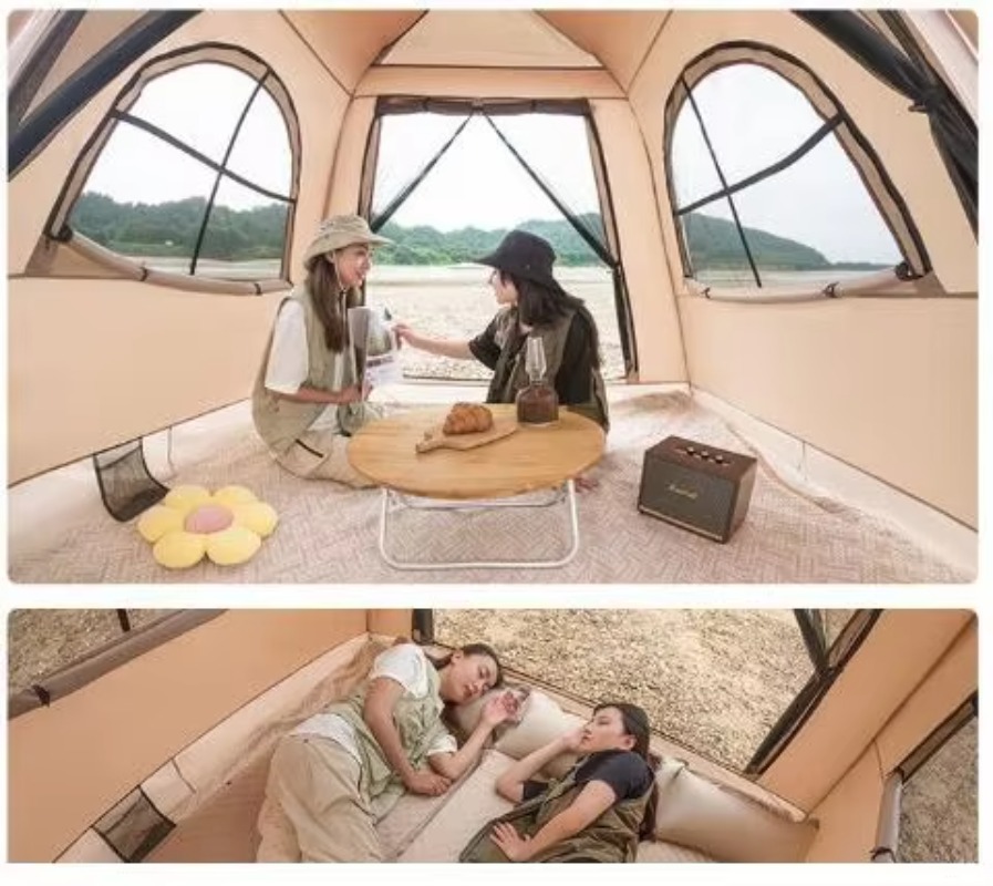 Factory Portable Inflatable Ox - Outdoor Camping Automatic Quick Opening Tent recension och pris
