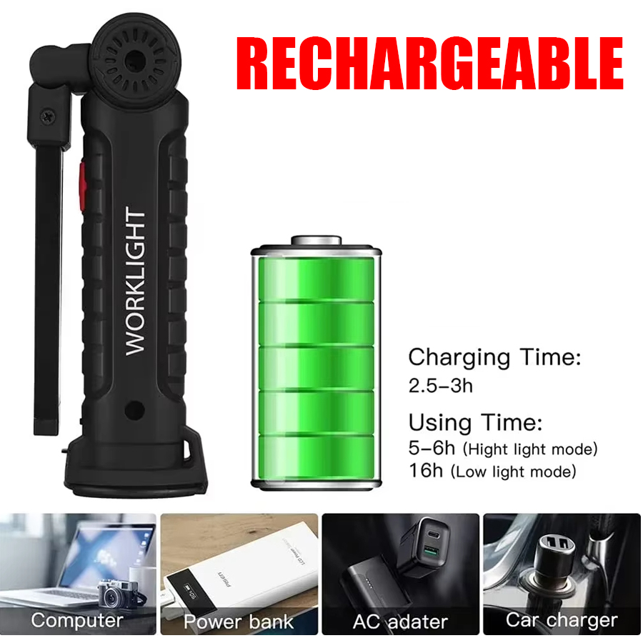 Portable LED Flashlight with M - Outdoor Camping Lantern recension och pris
