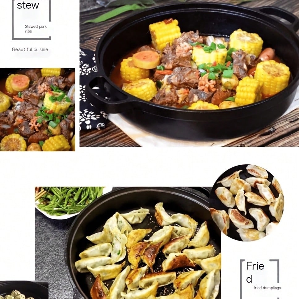 Cast Iron Skillet Set With Dua - Outdoor Camping Oven recension och pris
