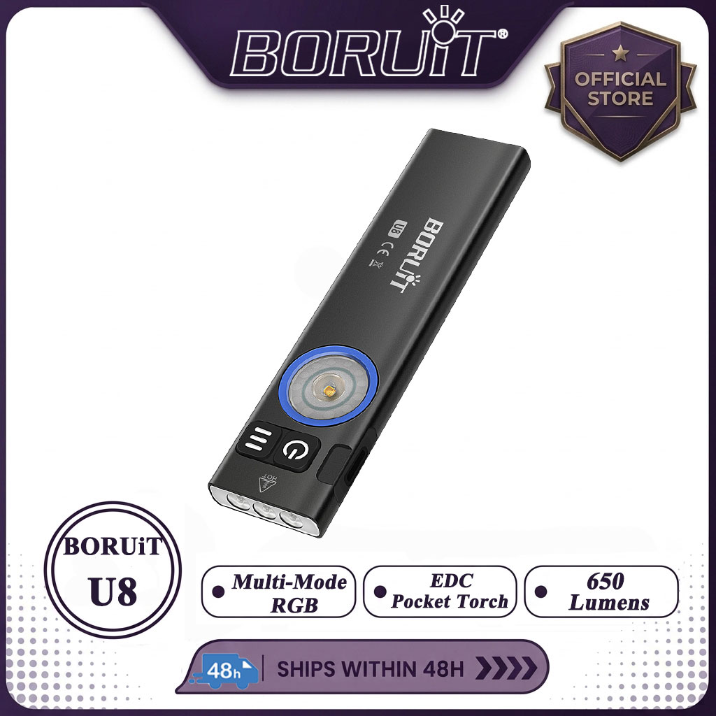 BORUiT U8 650LM EDC LED Flashl - Outdoor Camping Lantern recension och pris