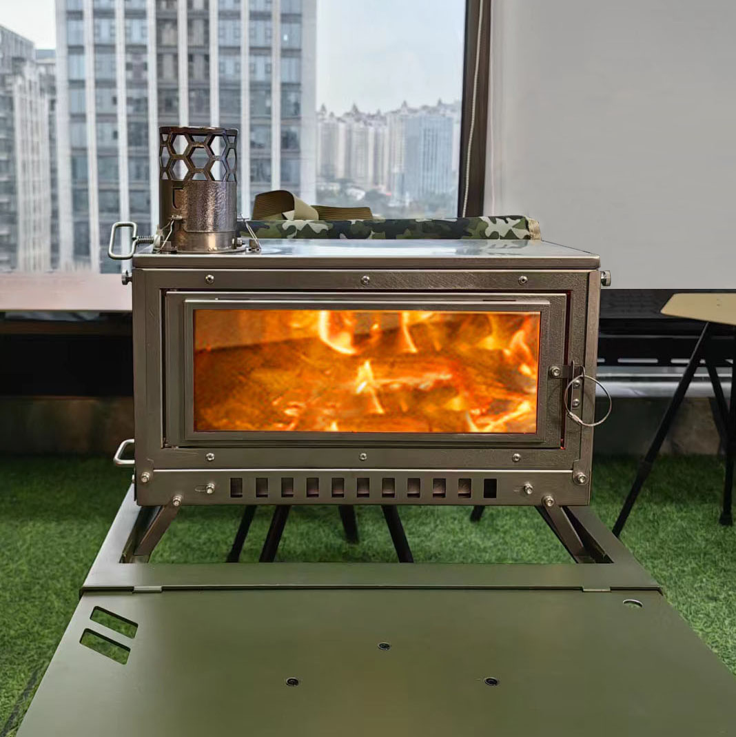 Firewood Stove Tent Stove Fold - Outdoor Camping Oven recension och pris