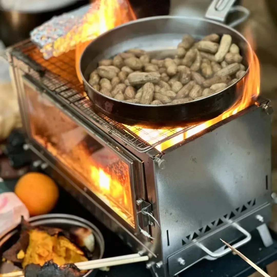 Firewood Stove Tent Stove Fold - Outdoor Camping Oven recension och pris