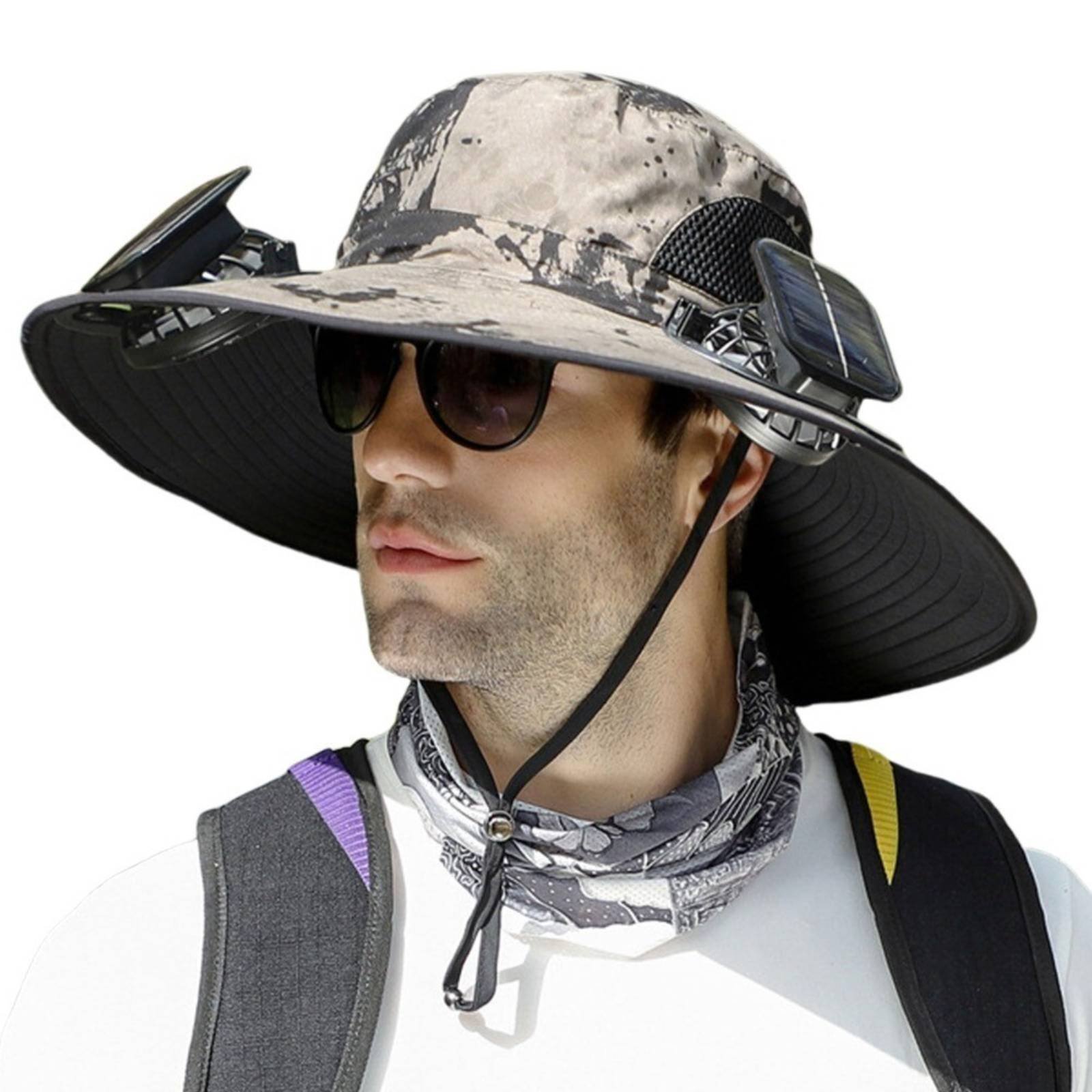 Solar Powered Fan Hat Breathab - Outdoor Camping Misting Fan recension och pris