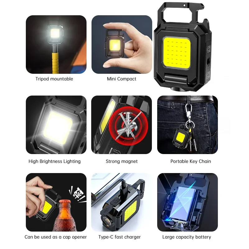 Mini Flashlight Keychain Light - Outdoor Camping Lantern recension och pris