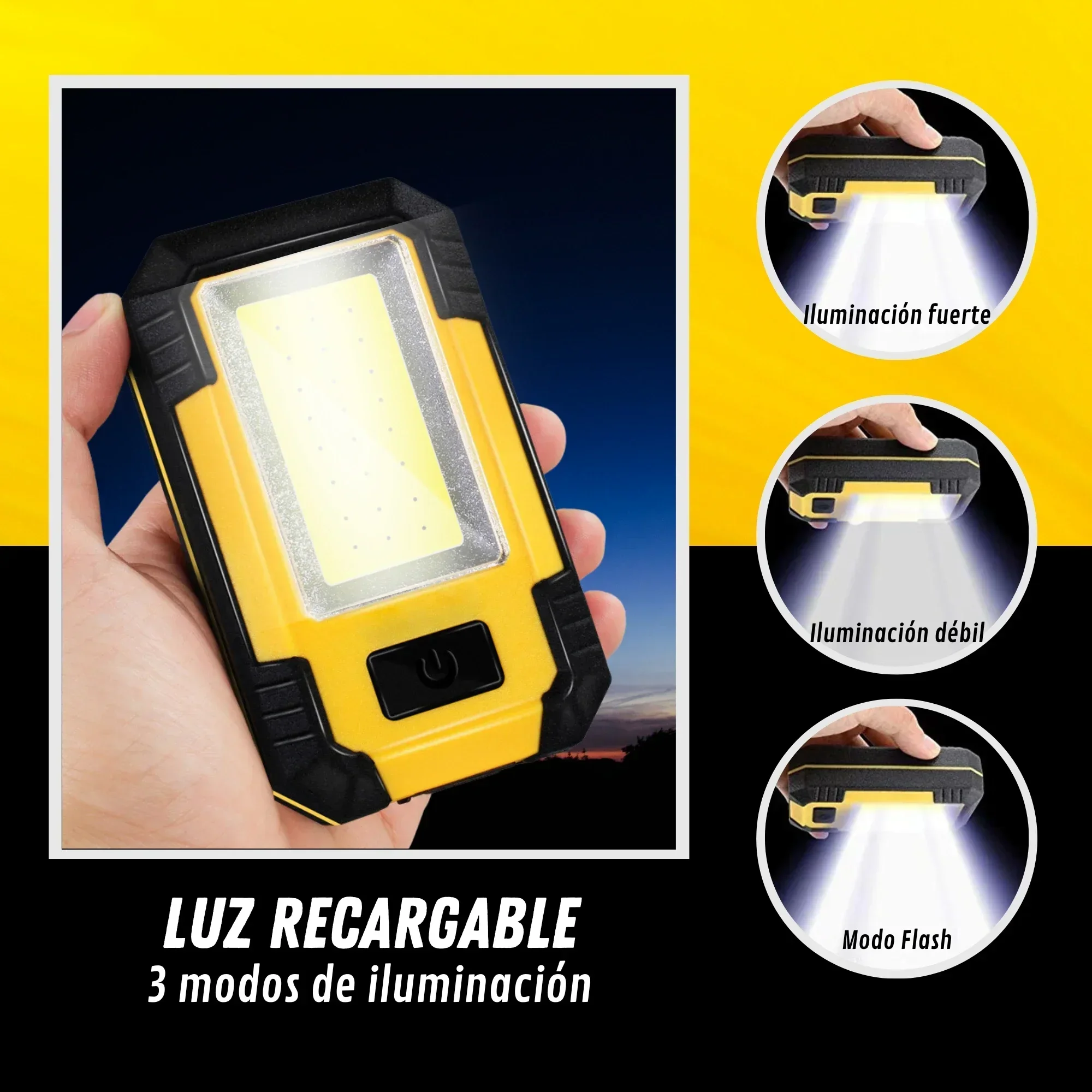 Rechargeable 4000MaH Work Ligh - Outdoor Camping Lantern recension och pris