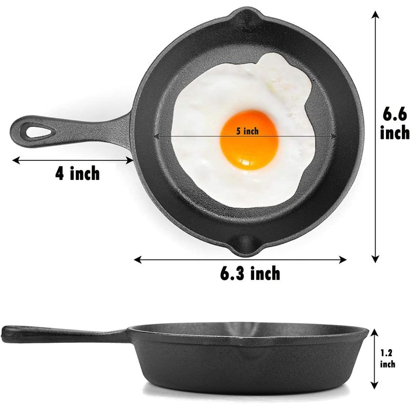 6 Inch Cast Iron Skillet, Fryi - Outdoor Camping Oven recension och pris