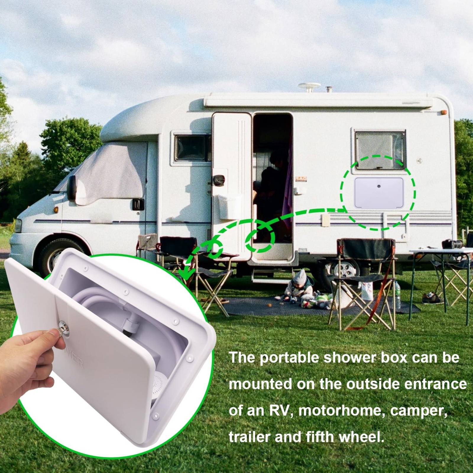 RV Exterior Shower Box Compact - Outdoor Camping Set recension och pris