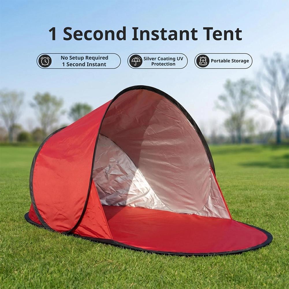 Pop Up Beach Tent UPF50+ UV Pr - Outdoor Camping Automatic Quick Opening Tent recension och pris