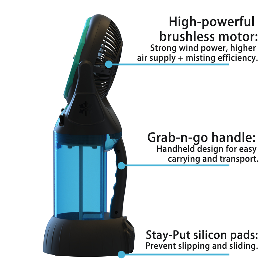 10000mAh Por Water Mist Fan De - Outdoor Camping Misting Fan recension och pris
