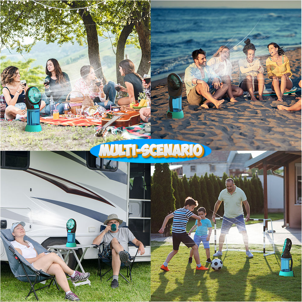 10000mAh Por Water Mist Fan De - Outdoor Camping Misting Fan recension och pris