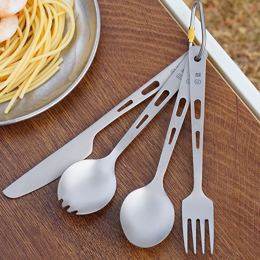Titanium Long Handle Spoon Out - Outdoor Camping World recension och pris