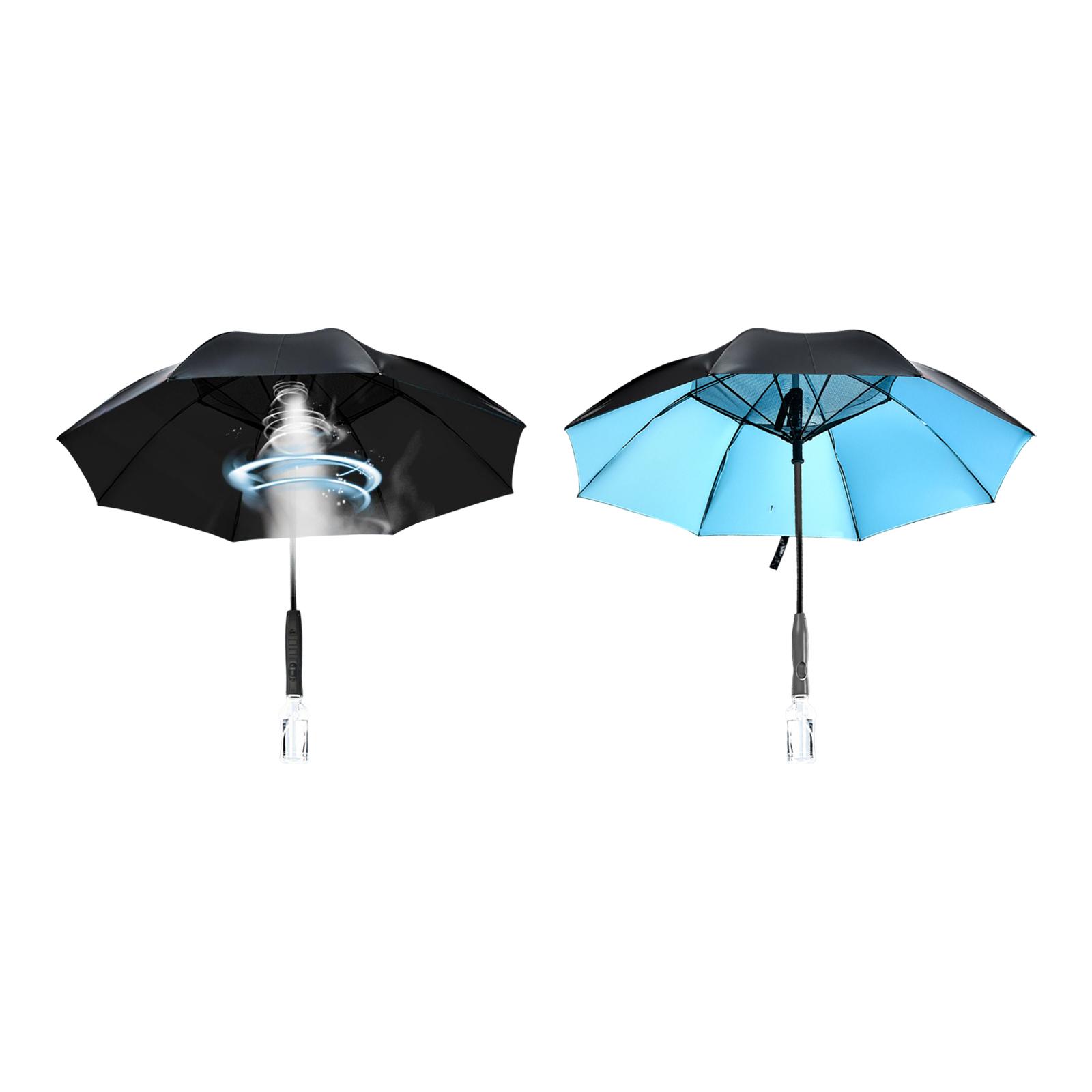 Umbrella with Fan and Mist Spr - Outdoor Camping Misting Fan recension och pris