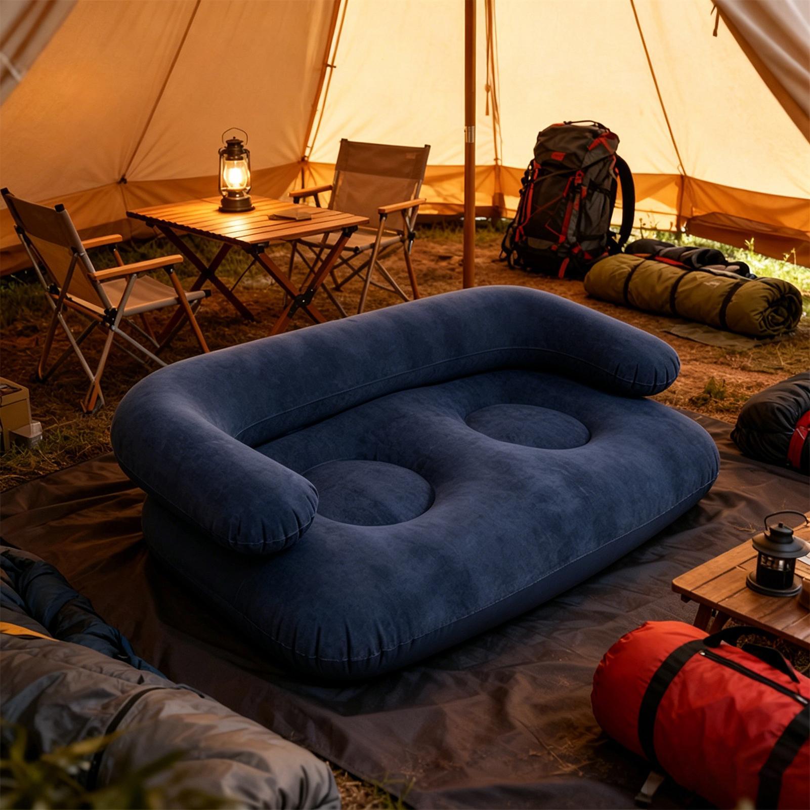 135X66X45cm Flocked Inflatable - Outdoor Camping Couch recension och pris