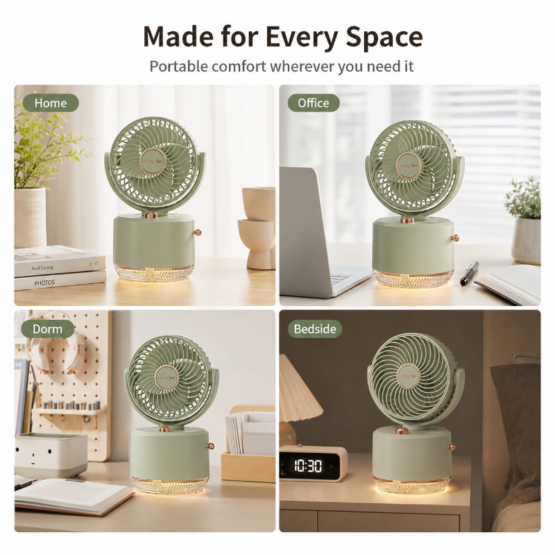 Quiet Rechargeable Mist Table  - Outdoor Camping Misting Fan recension och pris