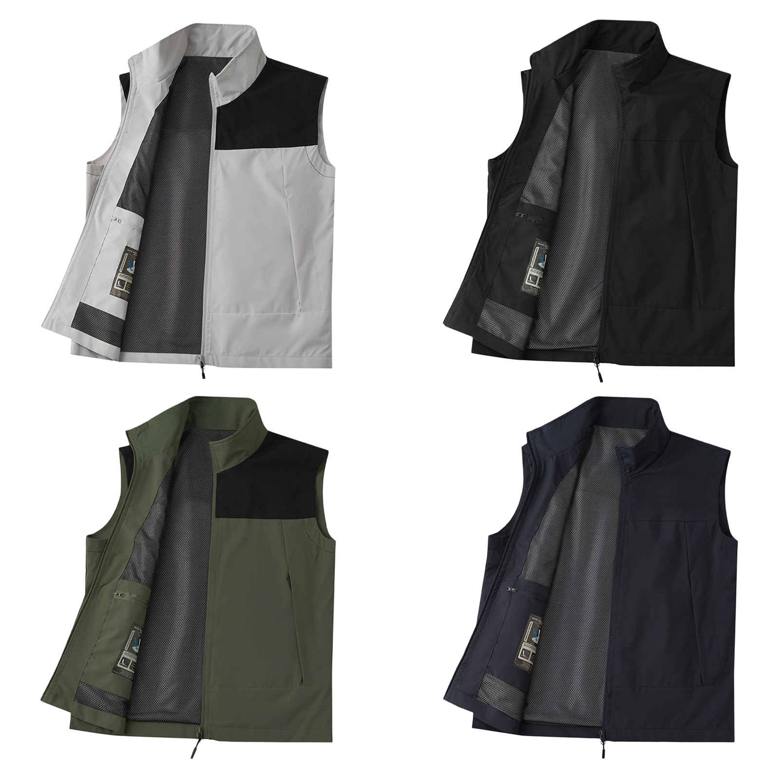 #M-5XL Men Golf Vest Stand Col - Outdoor Camping In Winter recension och pris