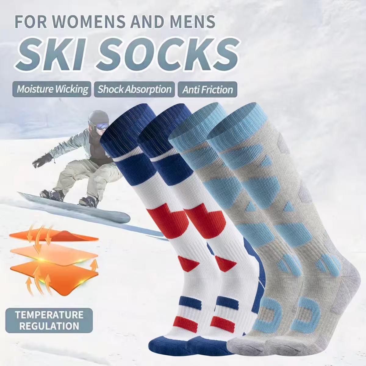 Thermal Winter Ski Socks Thick - Outdoor Camping In Winter recension och pris
