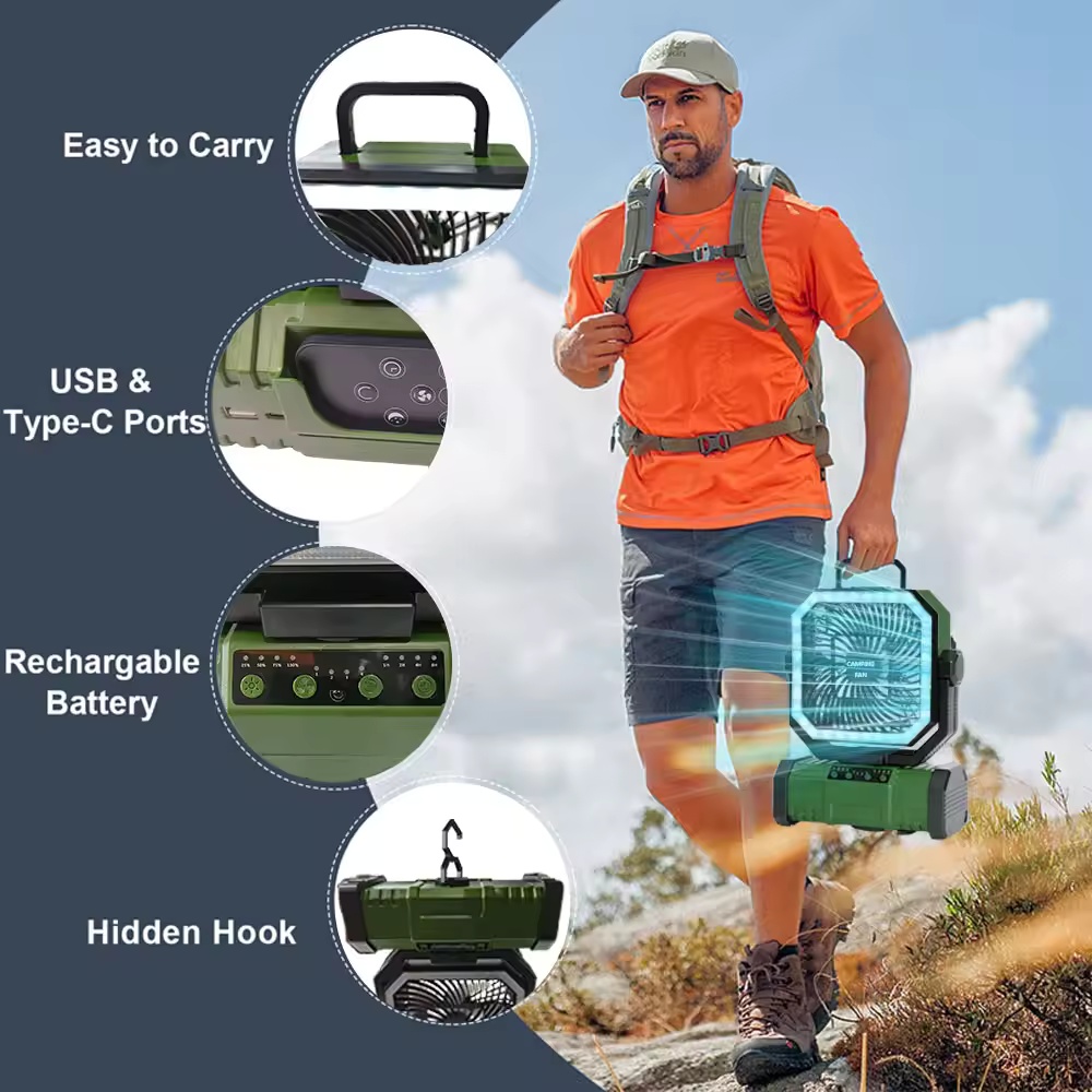 Multifunctional Portable Cooli - Outdoor Camping Misting Fan recension och pris
