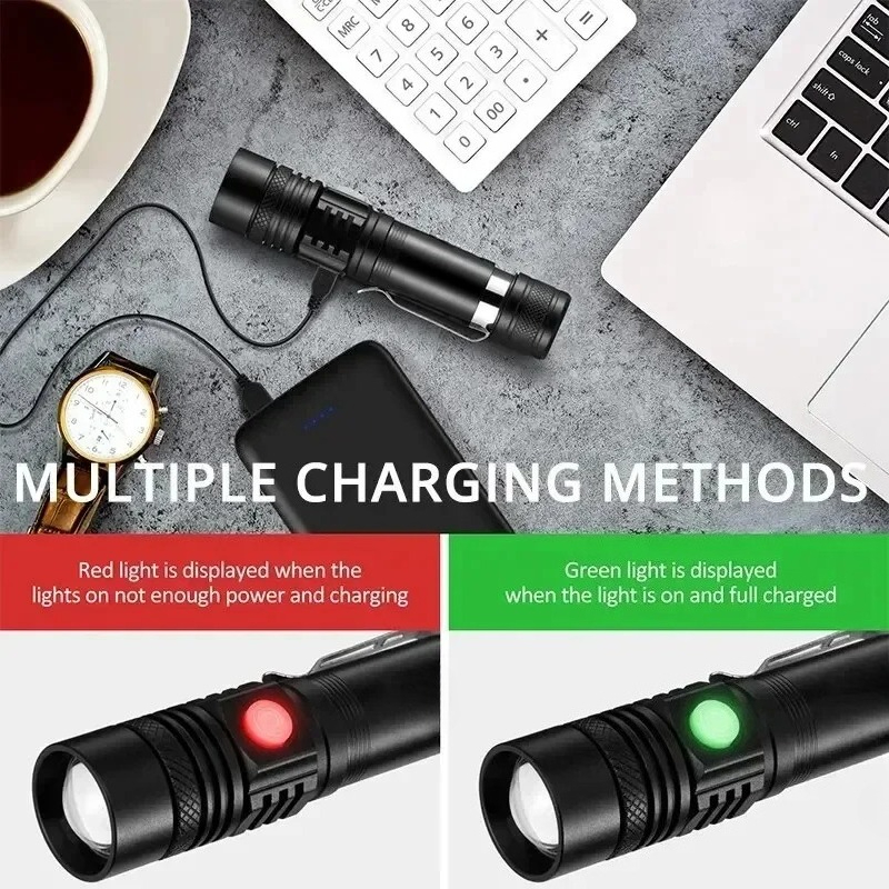 T6 LED Rechargeable Flashlight - Outdoor Camping Adventure recension och pris