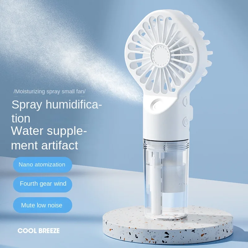 Mini Handheld Fan USB Recharge - Outdoor Camping Misting Fan recension och pris