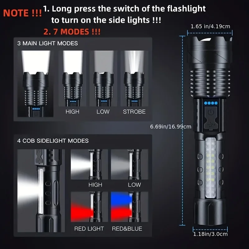 Powerful LED Flashlight Batter - Outdoor Camping Lantern recension och pris