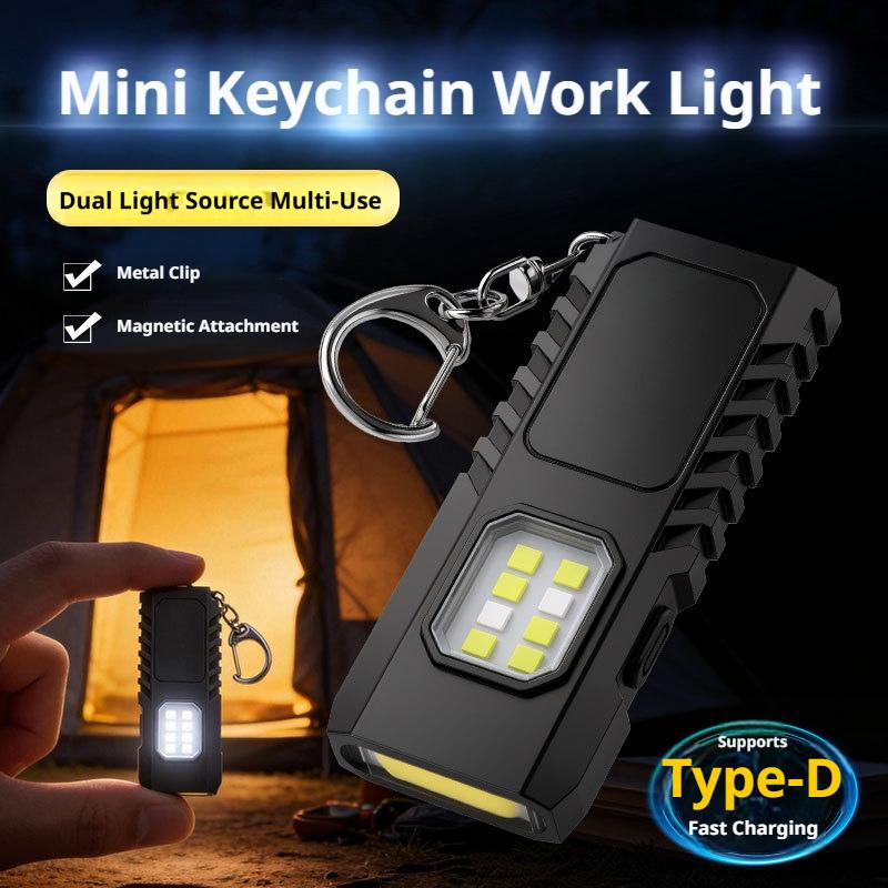 Mini Edc Keychain Flashlight U - Outdoor Camping Lights recension och pris