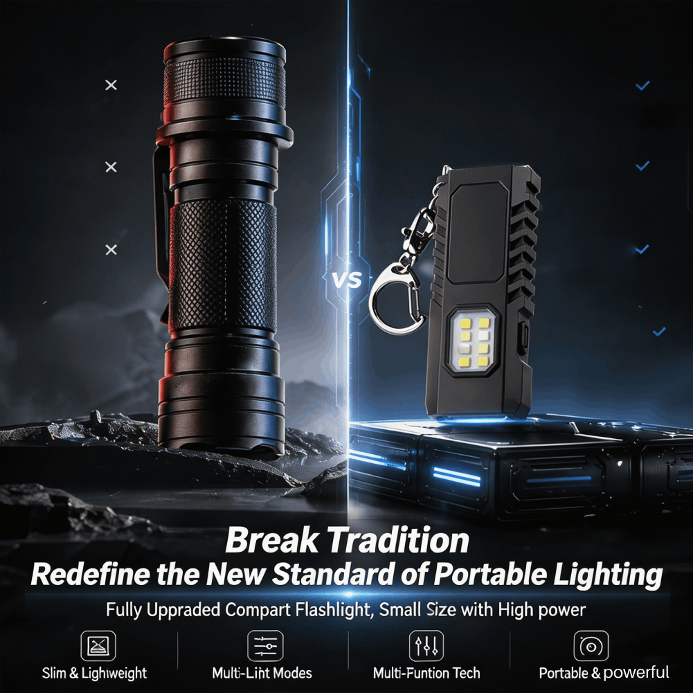 Mini Edc Keychain Flashlight U - Outdoor Camping Lights recension och pris